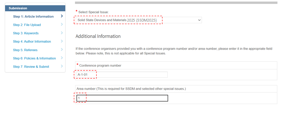 Example of Additional Info